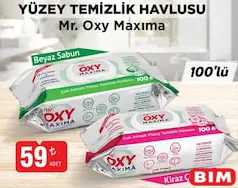 MR. OXY MAXİMA YÜZEY TEMİZLİK HAVLUSU 100'LÜ